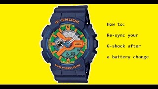 Sync your G Shock Watch