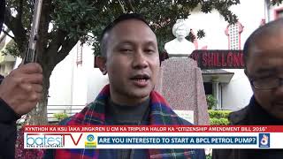 KYNTHOH KA KSU ÏAKA JINGKREN U CM KA TRIPURA HALOR KA “CITIZENSHIP AMENDMENT BILL 2016”