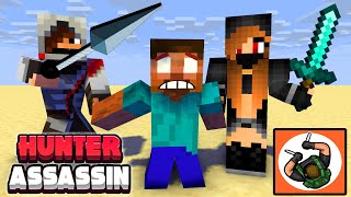 Monster School : HUNTER ASSASSIN CHALLENGE - Minecraft Animation