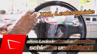 Altes Lederlenkrad aufbereiten - Lenkrad schwarz färben - Anleitung Colourlock Lederreparatur Set #7