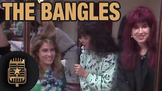 Girl group The Bangles are interviewed by TopPop's Leonie Sazias • Celebrity Interviews