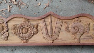 Indian wood carving work || awesome Indian regional symbols Shanku Chakra carving work handmade