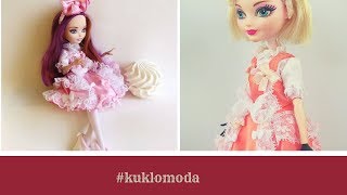 Одежда для кукол в стиле Sweet Lolita/ как сделать чулки/ туфли/ободок с бантиком.