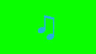 Музыкальные футажи на хромакее:  Note/ноты 2