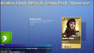 Fortnite STW Azalea Clark Mythic Max Level Hero Showcase - Abilities, Loadout & Team Perk Gameplay