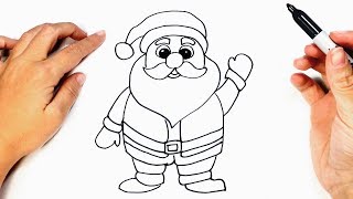 How to draw Santa Claus | Santa Claus Easy Draw Tutorial