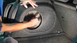 VW MKV GTi/R32/Rabbit 10" & 8" Perfect Fit ™Subwoofer Enclosure Install By Audio Integrations