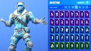 FROSTBITE SKIN SHOWCASE WITH ALL FORTNITE DANCES & EMOTES
