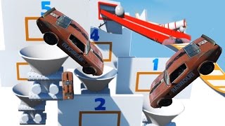 Сумасшедшие гонки, ломаем машинки #5. Краш-тест авто.  Cars Машинки Мультик-игра про машинки.