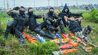 Alpha Nerf War : Police SWAT Alpha Fight  Dangerous Criminal Group Guard Nerf Guns