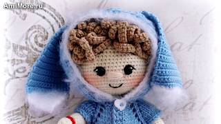 Амигуруми: схема Пупс в костюме зайки. Игрушки вязаные крючком - Free crochet patterns.