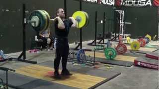 Travis Cooper - 170kg Clean Complex - 1/14/2013