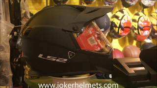 LS2 MX436 đen nhám - mũ dual sport giá rẻ hình thức đẹp - Joker Helmet Shop