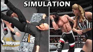 WWE 2K19 SIMULATION: SETH ROLLINS VS BARON CORBIN | STOMPING GROUNDS 2019 HIGHLIGHTS