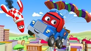 The PARACHUTE TRUCK ! - Carl the Super Truck in Car City | Children Cartoons