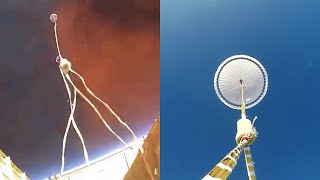 China’s first payload fairing parachute-landing