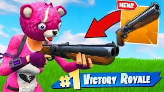 *NEW* LEGENDARY DOUBLE BARREL SHOTGUN GAMEPLAY In Fortnite Battle Royale!