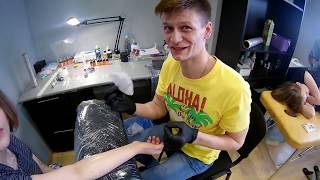 #108 ТАТУ ПОРТРЕТ НА ПОПЕ (на спор)