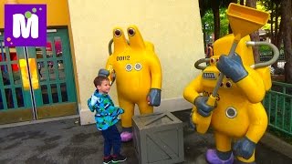 Париж День 3 Диснейленд катаемся на машинках и на карусели ночное шоу Disneyland Park Paris