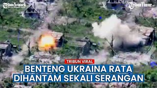 Duarrr, Benteng Tentara Ukraina Dihancurkan Drone Peledak Rusia dalam Sekali Pukulan