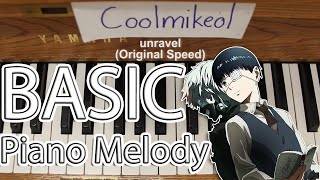 BASIC Piano Melody: Tokyo Ghoul OP 1 - unravel
