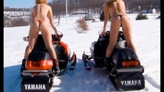 На снегоходах Снег нам не помеха!!!Смотреть до конца ,прикол в конце!!!