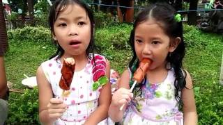 makan sosis bakar // kichi nayla