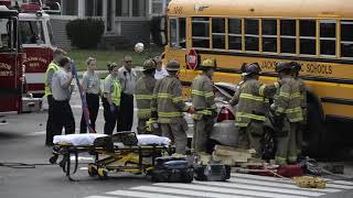 Crash involving school bus at Morrell and West Avenue in Jackson
