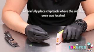 How to replace chip on epson T220 T288 T252 T200 refillable ink cartridges