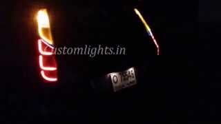 Ford Figo LED tail lamps customized by customlights.in