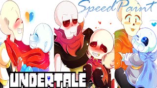 SpeedPaint Sans and Papyrus chibi AU