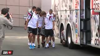 Keylor Navas a su llegada al estadio Santiago Bernabeú