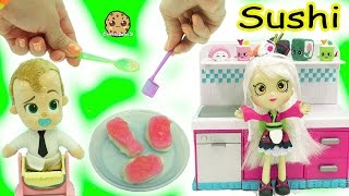 Shoppies Doll Cooks The Boss Baby Yummy Nummies Kitchen Magic Gummy Candy Sushi Surprise Food