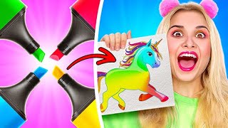 ВЕСЕЛЫЙ АРТ-ЧЕЛЛЕНДЖ || Лучшие советы и хитрости для рисования от 123 Go Like!