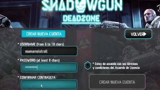 como crear cuenta en .Shadowgun Deadzone.