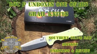 Doc P Unboxes One of His Grail Knives - Southern Grind Bad Monkey - Unboxing & Review