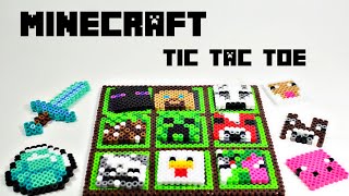 Minecraft Tic Tac Toe Addendum Perler Fuse Hama Beads Fan Art + Template!