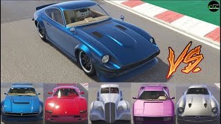 GTA 5 - Top Speed Drag Race (Karin 190z vs. Viseris, Turismo, Z-Type, Stirling GT, Cheetah)