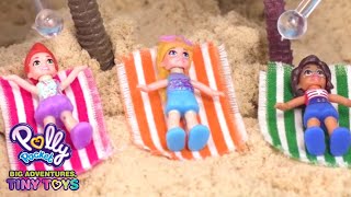 Picnic in The Beach ☀️?Polly Pocket Toy Play | Polly Pocket