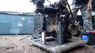 Damaged VW 4 cylinder engine Torture
