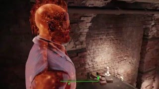 Fallout 4 (How To Get Fiery Lava Skin) *Spoiler* Secret Temporary Fiery Skin Change Glitch HD