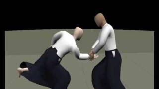 "Сихо-наге от ёкомен-учи Омоте" Akido3d