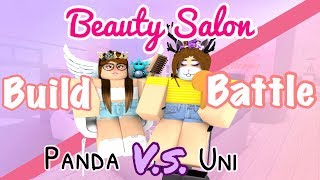 Beauty Salon BUILD BATTLE l Panda V.s. Uni ROBLOX