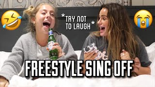 HILARIOUS FREESTYLE SING OFF.. bet you can’t watch without laughing | Syd and Ell