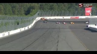 [HD] Fatal crash for Justin Wilson in indycar (RIP) - Pocono Speedway 2015