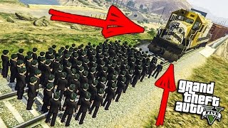 GTA 5 МОДЫ СМОГУТ ЛИ 1000 ДЕТЕЙ ОСТАНОВИТЬ ПОЕЗД! ОБЗОР ВИДЕО ИГРЫ GTA 5 ONLINE МОДЫ! ГТА ОНЛАЙН МОД