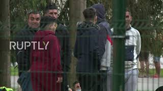 Latvia: Migrants stage protest at Mucenieki camp