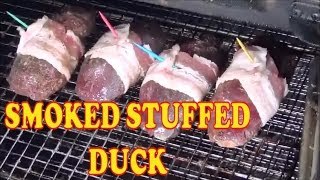 HOW TO COOK DUCK! SMOKED DUCK BREAST STUFFED WITH CREAM CHEESE AND JALAPENO