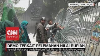 Rusuh! Demo Mahasiswa Menuntut Jokowi Lengser