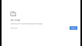 aw snap google chrome fix 2019